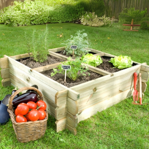 BASIL - Wooden Vegetable Garden - 1x1 m