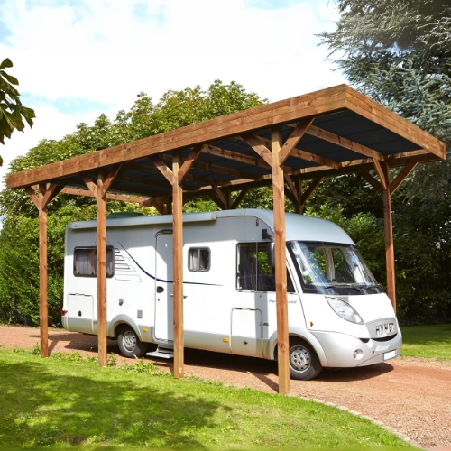 Camping Car Wooden Carport 4 x 8m