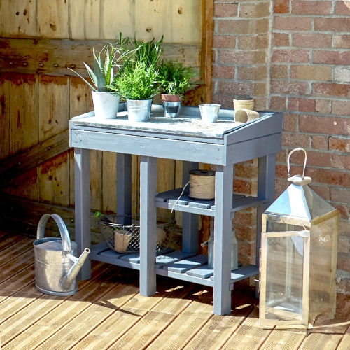 FLORINE - Wooden Gardeners Potting Table