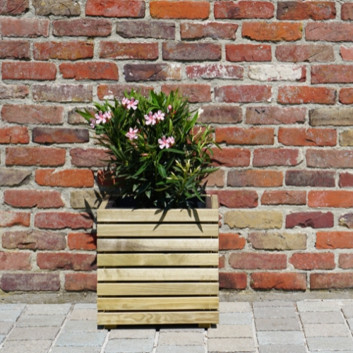 HORIZON - Outdoor Square Wooden Planter Tall 40cm