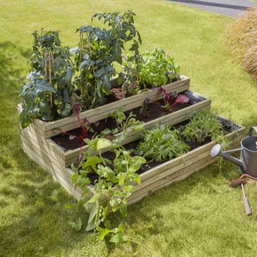 HORIZON - Raised Bed Contemporary Style with Lining