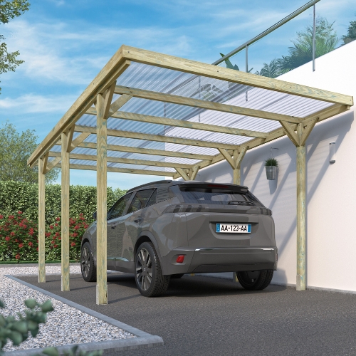 JEAN - Wooden Carport 3 x 5m