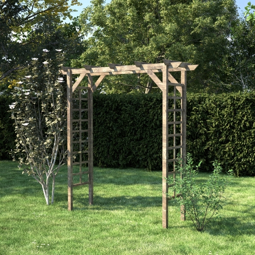 LUNA - Flat Wooden Garden Arch