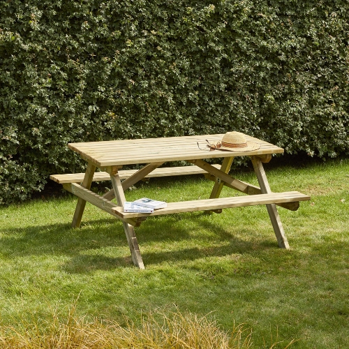MATISSE - Wooden Picnic Table - 6 Seat