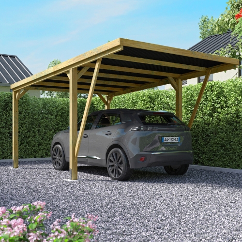 VICTOR - Designer Wooden Carport 3 x 5m